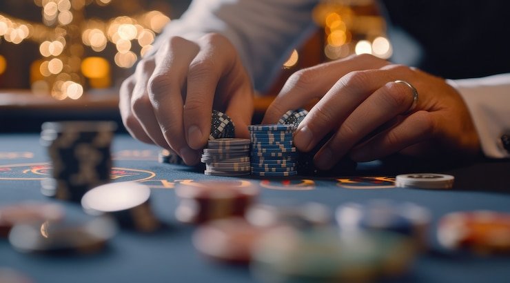 Meja Blackjack PMGC dengan dealer profesional